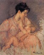 Mary Cassatt Study of Zeny and her child oil on canvas